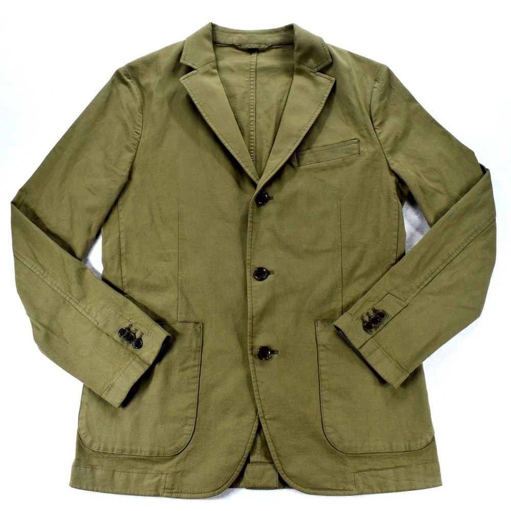 Bonobos Slim Fit Unconstructed Blazer Olive Green 3 Button Sport Coat 38R
